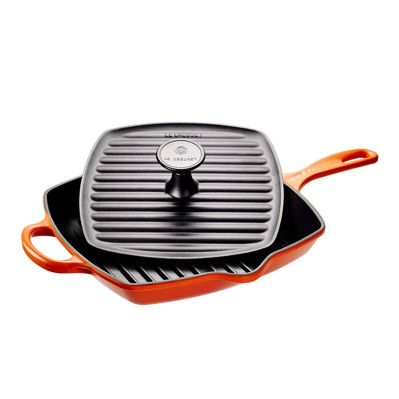 Square Skillet Grill and Panini Press Set Le Creuset